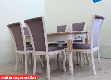 JASMİN masa və oturacaq dəstini 18 ayadək hissə-hissə