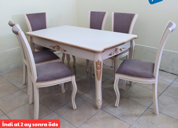JASMİN masa və oturacaq dəstini 18 ayadək hissə-hissə