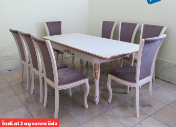 JASMİN masa və oturacaq dəstini 18 ayadək hissə-hissə
