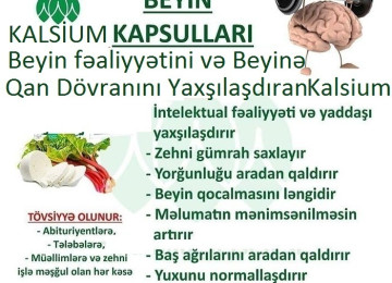 “ Beyin Fəaliyyətini və Baş-Beyinə Qan Dövranını