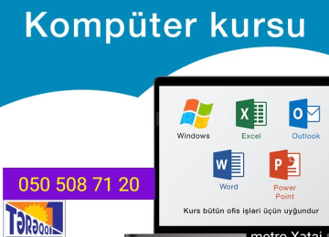 Kompüter kursları Böyüklər və məktəblilər üçün Tədris