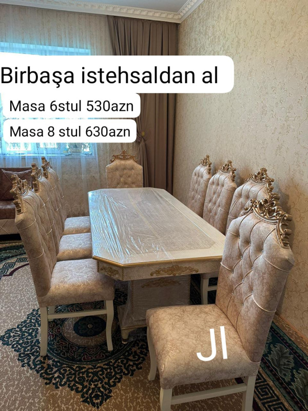 Stol stul Masa desdi ✔️Yüksək keyfiyyət münasib qiymət . Ölçü 2/1m