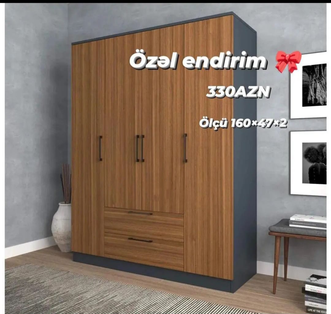 4Qapili dolab Sifarişlə hazırlanır Rəng seçimi var Ölçü
