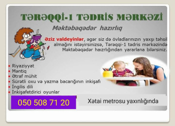 Məktəbəqədər hazırlıq Azərbaycan və rus bölmələri Xətai