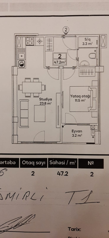 20/6 2 50 kv ot Melisa Park 135000 Yasamal rayonu A.M.Şərifzadə kucesində yerləşən Melisa yeni