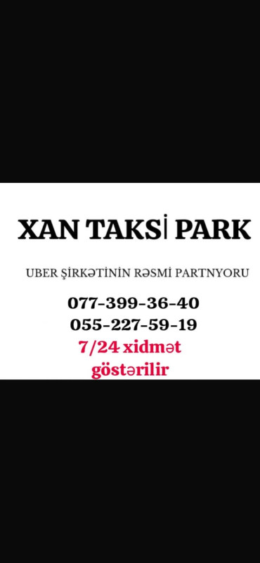 Xan taksi xan taksi park daha yeni ve ela tekilif edir taksi faliyeti