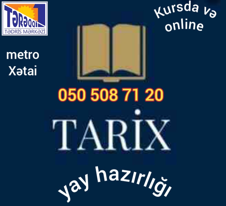 TARİX dərsləri: Hazırlıq qəbul imtahanı üçün hazırlanmış