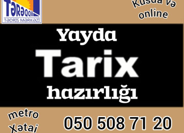 TARİX dərsləri: Hazırlıq qəbul imtahanı üçün hazırlanmış