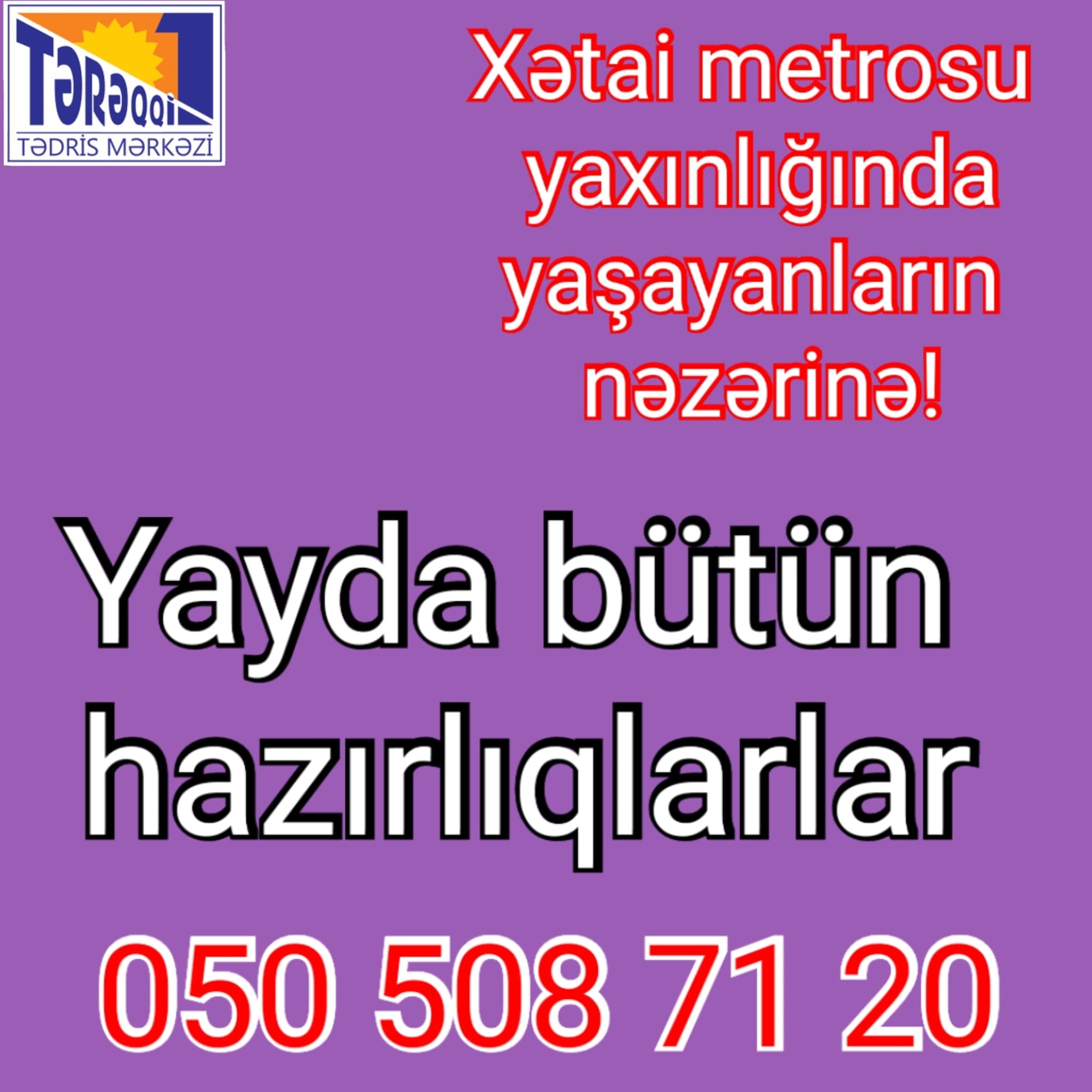 Xətai metrosu yaxınlığında yaşayanların nəzərinə! Yay