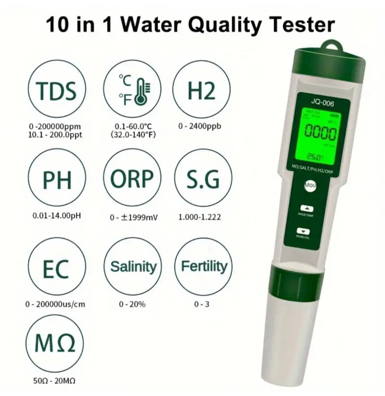PH TDS metr Su keyfiyyəti test cihazı. Model: JQ-006 -