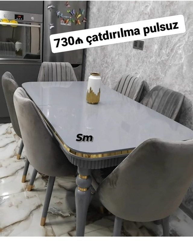 Masa ve oturacaqlar Stol stul dəstlərimiz hər ölçüde her madelde Ucuz və