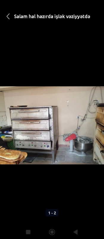 Çörək peçi 3 gözlü çörək və şirniyyat peçi tam işləkdir. 3 fazalıdır.