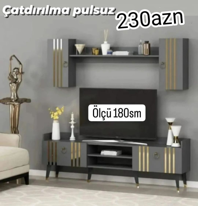 Tv stend Tv stend Sifarişlə hazırlanır Rəng seçimi var Ölçü 180sm