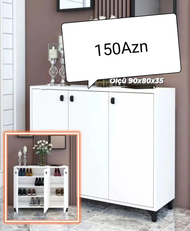 Ayaqqabı şkafı Ayaqqabı şkafı Sifarişlə hazırlanır Rəng seçimi var Ölçü