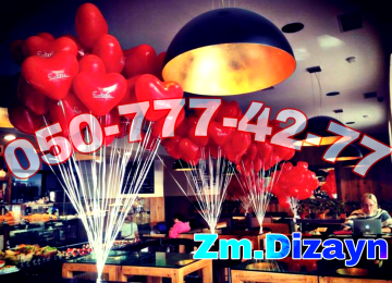 Dekorlar surpriz. Romantik dekor. Surpriz bezedilme.