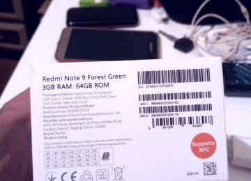 Redmi note 9 boş qutu