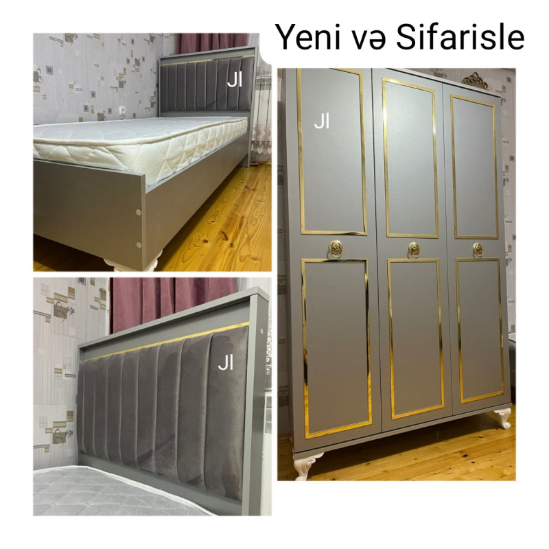 Genc mebeli Yeni və Sifarisle ‼️Genc mebeli. Carpayi ve dolab. ✔️Reng