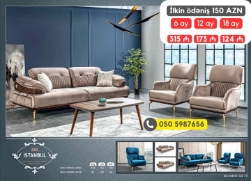 Modern, avanqard və klassik yumşaq mebel dəstləri tək
