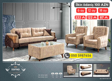 Modern, avanqard və klassik yumşaq mebel dəstləri tək