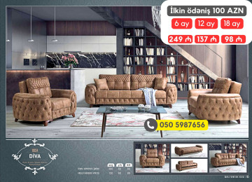 Modern, avanqard və klassik yumşaq mebel dəstləri tək