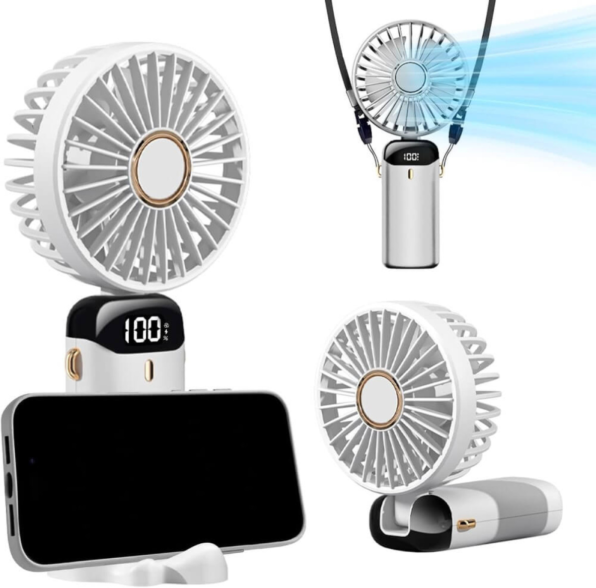 XBOSS N15 Mini Sərinkeş XBOSS N15 Telefon Tutacaqlı Həmdə Boyundan Asıla Bilən Mini