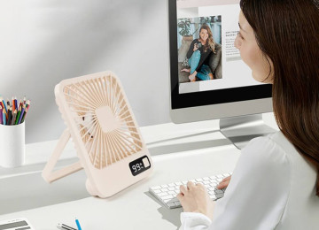 Stolüstü USB və batareya ilə işləyən ventilyator batareya