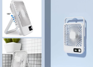 Stolüstü USB və batareya ilə işləyən ventilyator batareya