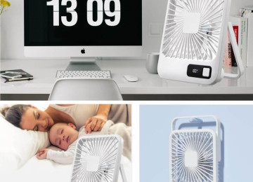 Stolüstü USB və batareya ilə işləyən ventilyator batareya