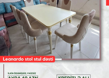 Diqqət, ilkin ödənişsiz və faizsiz kreditlə LEANARDO masa