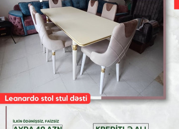 Diqqət, ilkin ödənişsiz və faizsiz kreditlə LEANARDO masa