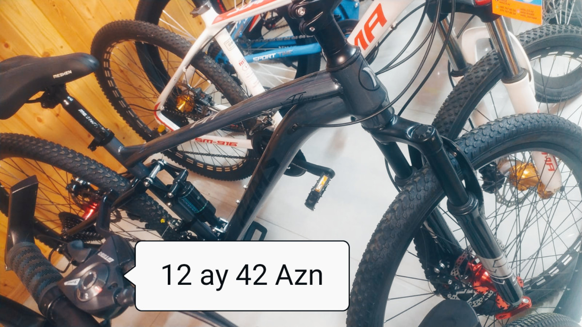 Velosiped 29 ölçü qatlanmayan yenidir ilkin ödənişsiz qatlanmayan model qara rəng kredit