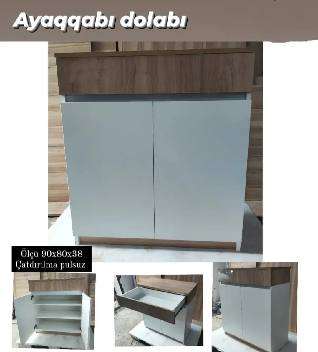 Ayaqqabı dolabı Sifarişlə hazırlanır Rəng seçimi var Ölçü