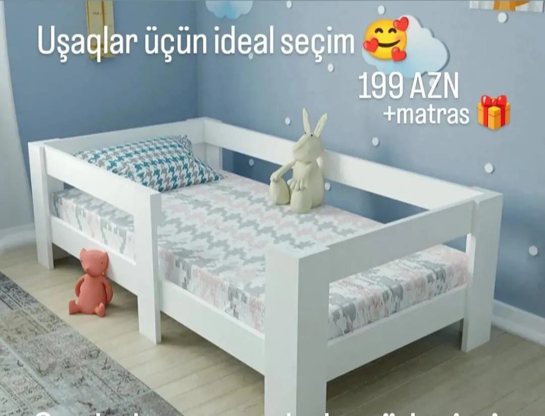 Uşaq çarpayısı Sifarişlə hazırlanır Rəng seçimi var Matras