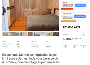 Bizonvnada Mərdəkan körpüsünü keçən kimi əsəs yolun ustündə