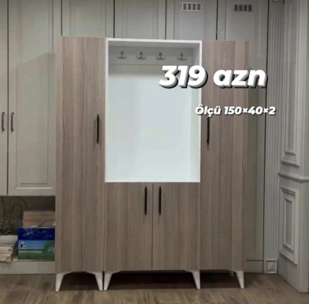 Dəhliz dolabı Sifarişlə hazırlanır Rəng seçimi var Ölçü