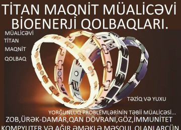 * Titan Maqnit Müalicəvi BioEnerji Qolbaqlar * -Depoda