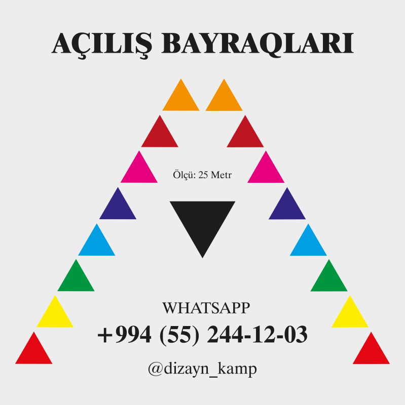 Bayraqlar - Reklam - Mətbəə - Promo - Dizayn Bayraqlar & Dizayn Kamp reklam şirkəti olaraq aşağıdakı