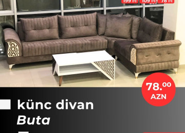 Əla fürsəti qaçırmayın! Yeni model künc divanlarını cəmi