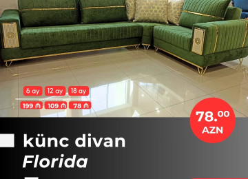 Əla fürsəti qaçırmayın! Yeni model künc divanlarını cəmi