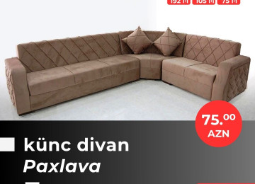 Əla fürsəti qaçırmayın! Yeni model künc divanlarını cəmi