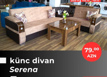 Əla fürsəti qaçırmayın! Yeni model künc divanlarını cəmi