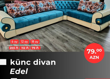 Əla fürsəti qaçırmayın! Yeni model künc divanlarını cəmi