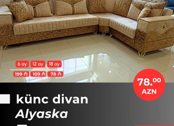 Əla fürsəti qaçırmayın! Yeni model künc divanlarını cəmi
