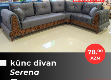 Əla fürsəti qaçırmayın! Yeni model künc divanlarını cəmi
