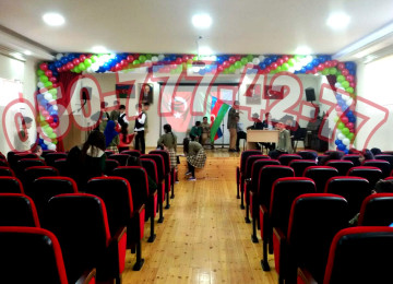 Magaza sar dekor. Achilis shar decor. Sharlarla bezedilme.