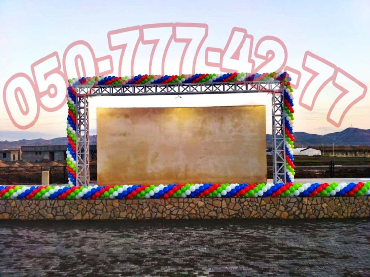 Açılış şar dekoru Açılış şar dekoru. Sarlarla dekor bezedilme. Helum sar.
