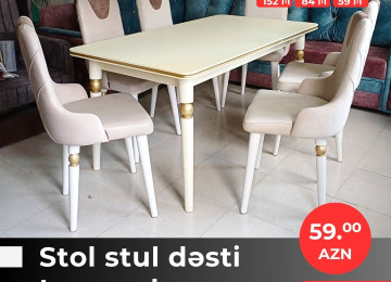 Diqqət! Onlarla çeşidlə gəldik! Stol stul dəstlərini indi 3