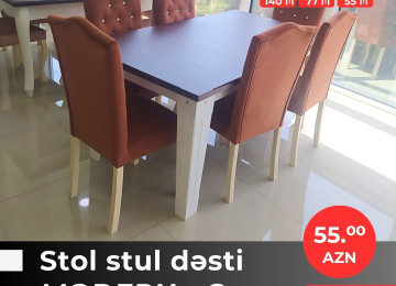 Diqqət! Onlarla çeşidlə gəldik! Stol stul dəstlərini indi 3