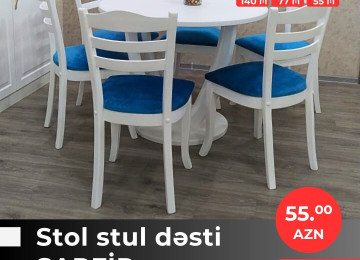 Diqqət! Onlarla çeşidlə gəldik! Stol stul dəstlərini indi 3