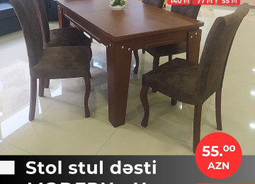 Diqqət! Onlarla çeşidlə gəldik! Stol stul dəstlərini indi 3